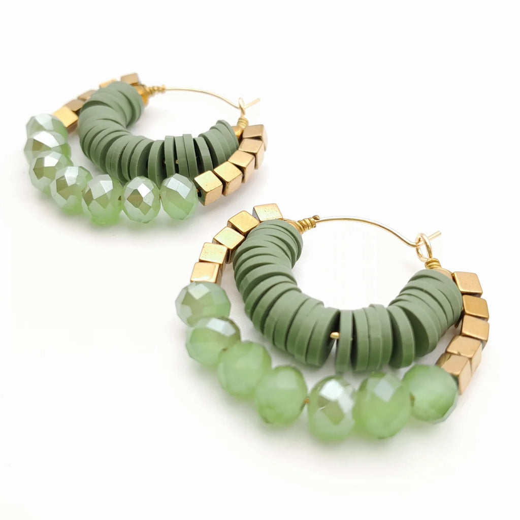 Handmade beaded earrings by Marzipan