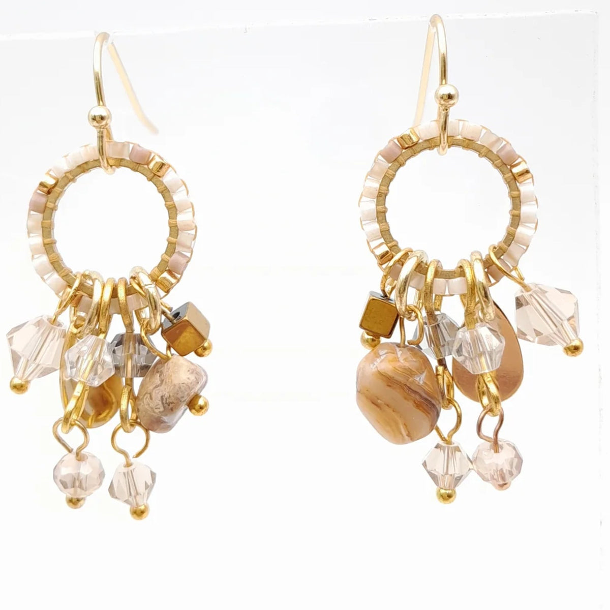 Handmade beaded earrings by Marzipan