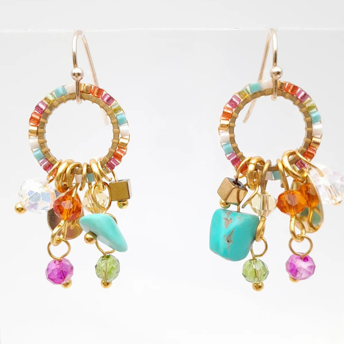 Handmade beaded earrings by Marzipan