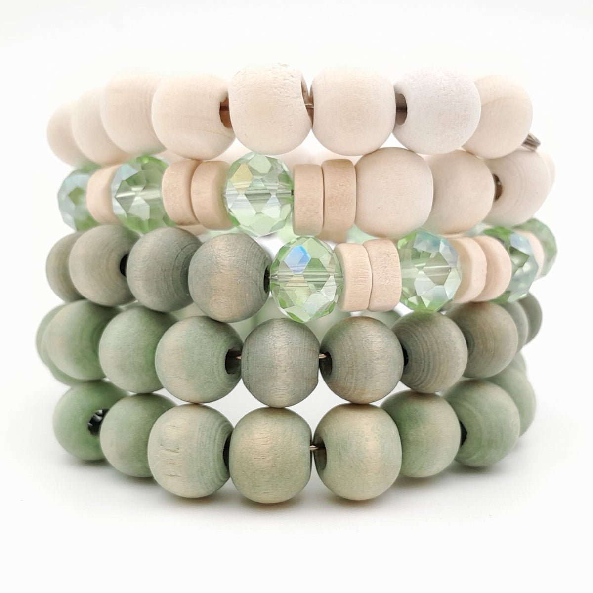 Handmade beaded coil bracelet by Marzipan