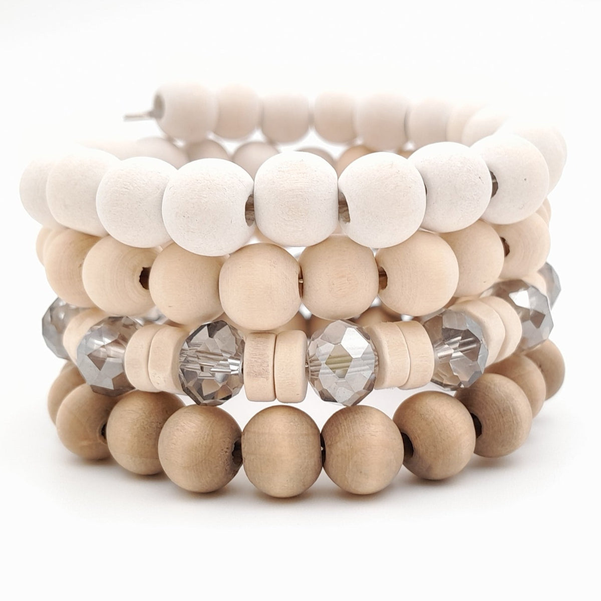 Handmade beaded coil bracelet by Marzipan