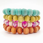 Handmade beaded coil bracelet by Marzipan