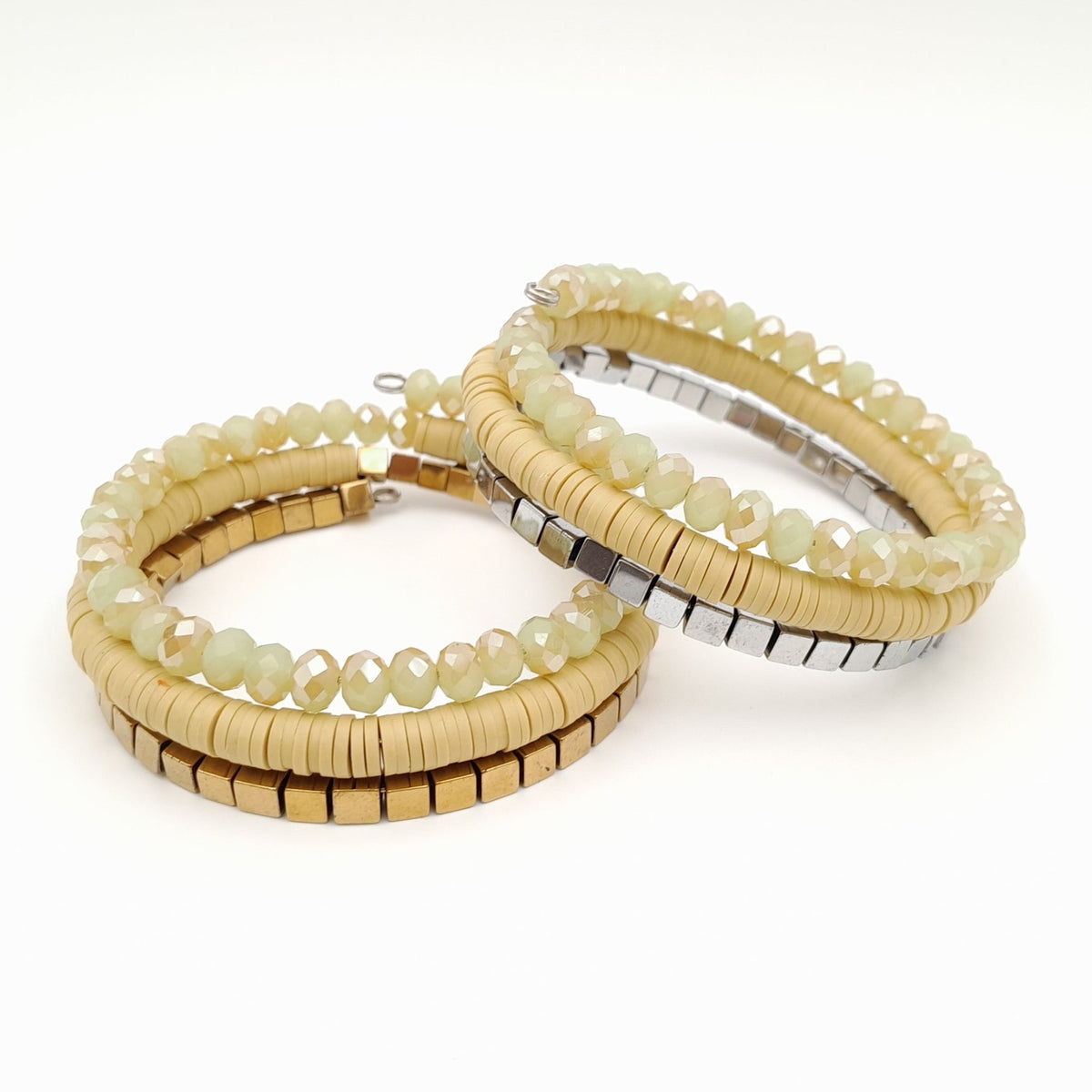 Handmade beaded coil bracelet by Marzipan